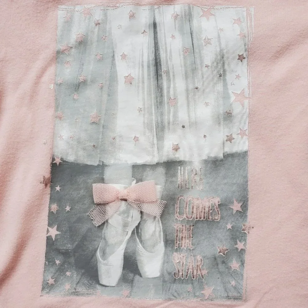 Ballet themed bubblegum pink t-shirt